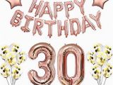 Happy 30th Birthday Banner Rose Gold Amazon Com 30th Birthday Decorations Rose Gold 30 and