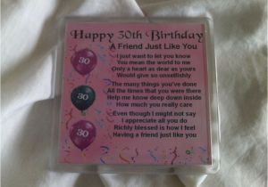 Happy 30th Birthday Gifts for Him Personalised Coaster Friend Poem Female 30th