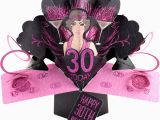 Happy 30th Birthday Girl 3d Pop Up Card Happy 30th Birthday Girl Art Deco Fun 30