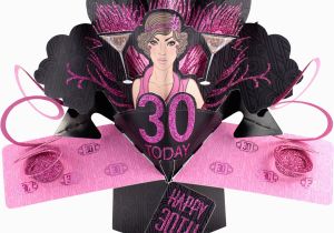 Happy 30th Birthday Girl 3d Pop Up Card Happy 30th Birthday Girl Art Deco Fun 30