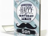 Happy 31st Birthday Cards Happy 31st Birthday to son Masculine Mustache and Chevrons