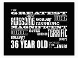 Happy 36th Birthday Quotes 36th Birthday Party Greatest Thirty Six Year Old Postcard