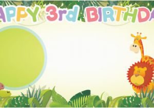 Happy 3rd Birthday Banners Children 39 S Birthday Ages Personalised Banners Partyrama
