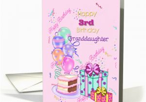 Happy 3rd Birthday Granddaughter Quotes Happy 3rd Birthday Granddaughter Balloons Gifts Card