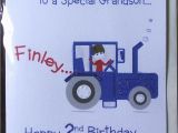 Happy 3rd Birthday Grandson Quotes Personalised Handmade Tractor Birthday Card Grandson son