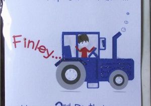 Happy 3rd Birthday Grandson Quotes Personalised Handmade Tractor Birthday Card Grandson son