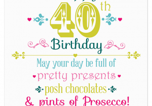 Happy 40 Birthday Girl Happy 40th Birthday Juicy Lucy Designs