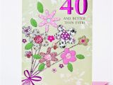 Happy 40th Birthday Flowers 40th Birthday Card Bouquet Of Flowers Only 99p