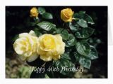 Happy 40th Birthday Flowers Happy 40th Birthday Flower Card Zazzle