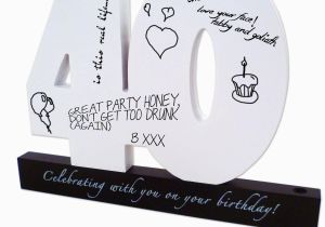 Happy 40th Birthday Gifts for Him Happy 40th Birthday Wooden Signature Number by Ing for