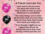 Happy 40th Birthday Quotes for Friends Personalised Coaster Friend Poem Female 40th