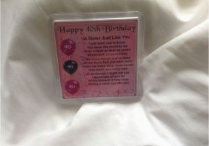 Happy 40th Birthday Quotes for Sister Personalised Coaster Sister Poem 40th Birthday Free