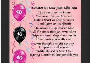 Happy 40th Birthday Quotes for Sister Personalised Mounted Poem Print 40th Birthday Sister