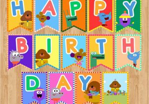 Happy 4th Birthday Banner Images Hey Duggee Quot Happy Birthday Quot Banner Flag Perfect for Hey