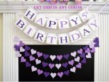 Happy 4th Birthday Banners Happy 5th Birthday Banner Purple Birthday Party Decoration