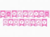 Happy 4th Birthday Banners Pink Princess Printable Diy Happy Birthday Banner M 39 S