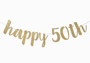 Happy 50th Birthday Banner 50th Birthday Decorations 50th Birthday Banner Happy