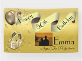 Happy 50th Birthday Banner Personalised Custom Idea Happy 50th Birthday Banner