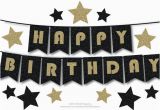 Happy 50th Birthday Banner Printable Free Happy Birthday Bunting Banner Printable Decoration Black and