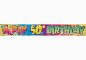 Happy 50th Birthday Banner Rose Gold Foil Banner Happy Birthday 50th the Party Stop