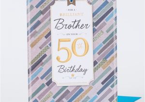 Happy 50th Birthday Brother Cards 50th Birthday Card Brilliant Brother Only 1 49