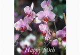 Happy 50th Birthday Flowers Happy 50th Birthday Flower Card Zazzle