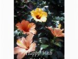 Happy 50th Birthday Flowers Happy 50th Birthday Flower Card Zazzle