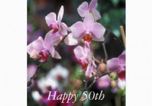 Happy 50th Birthday Flowers Happy 50th Birthday Flower Card Zazzle