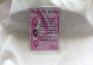 Happy 50th Birthday Quotes for Friends Fridge Magnet Personalised Friend Poem Female 50th