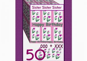 Happy 50th Birthday Sister Card Sister Happy 50th Birthday Card Zazzle Com Au