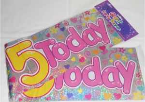 Happy 5th Birthday Banners 3 Giant Foil Happy 5th Birthday Banner Sash Wall Banner