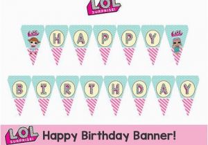Happy 5th Birthday Banners L O L Surprise Happy Birthday Banner Instant Lol Doll