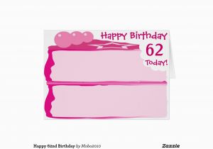 Happy 62nd Birthday Cards Happy 62nd Birthday Greeting Card