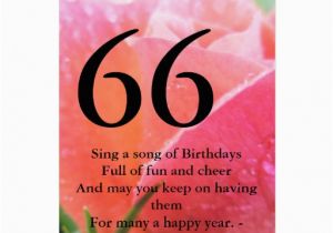 Happy 66th Birthday Quotes 66th Birthday Greeting Card Zazzle
