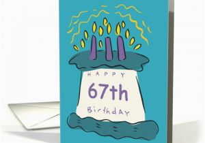 Happy 67th Birthday Cards Candles 67th Birthday Card 341897