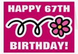 Happy 67th Birthday Cards Happy 67th Birthday Card with Pink Daisy Zazzle