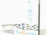 Happy 67th Birthday Cards Happy 67th Birthday Gold Fish Witty Elegant Cute