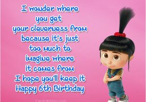 Happy 6th Birthday Quotes 6th Birthday Wishes and Quotes Cards Wishes