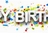 Happy 7 Birthday Banner Happy Birthday Banner with Confetti Stock Vector