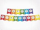 Happy 7 Birthday Banner Printable Happy Birthday Banner Rainbow Birthday Party