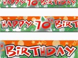 Happy 70th Birthday Banner Images 12ft orange Green Happy 70th Birthday Party Foil Banner
