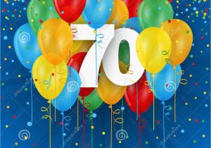 Happy 70th Birthday Banner Images Happy 70th Birthday Anniversary Card with Balloons Stock