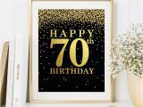 Happy 70th Birthday Banner Images Happy 70th Birthday Print Birthday Poster 70th Birthday