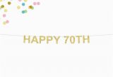 Happy 70th Birthday Banners Happy 70th Glitter Banner 70th Birthday Banner Birthday