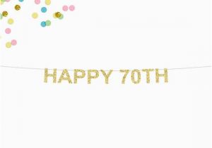 Happy 70th Birthday Banners Happy 70th Glitter Banner 70th Birthday Banner Birthday