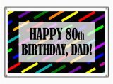 Happy 70th Birthday Dad Banner 80th Birthday for Dad Banner by Birthdayhumor1