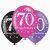 Happy 70th Birthday Decorations 6 X 70th Birthday Balloons Black Pink Lilac Party