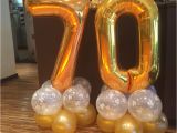 Happy 70th Birthday Decorations 70th Birthday Balloons In Gold and Clear 39 Happy Birthday