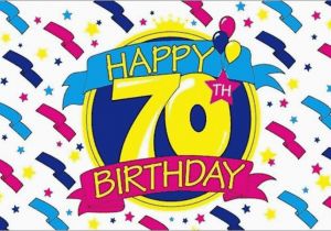 Happy 70th Birthday Decorations Happy 70th Birthday Party Banner 5 39 X3 39 Flag Ebay