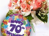Happy 70th Birthday Flowers 70th Birthday Flowers and Balloon 70th Happy Birthday